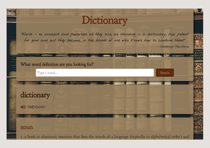 Dictionary App