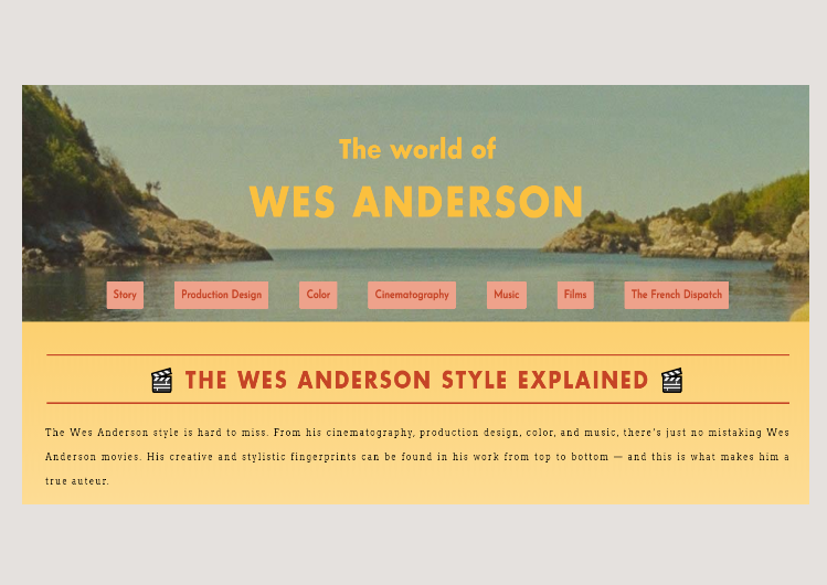 Wes Anderson site
